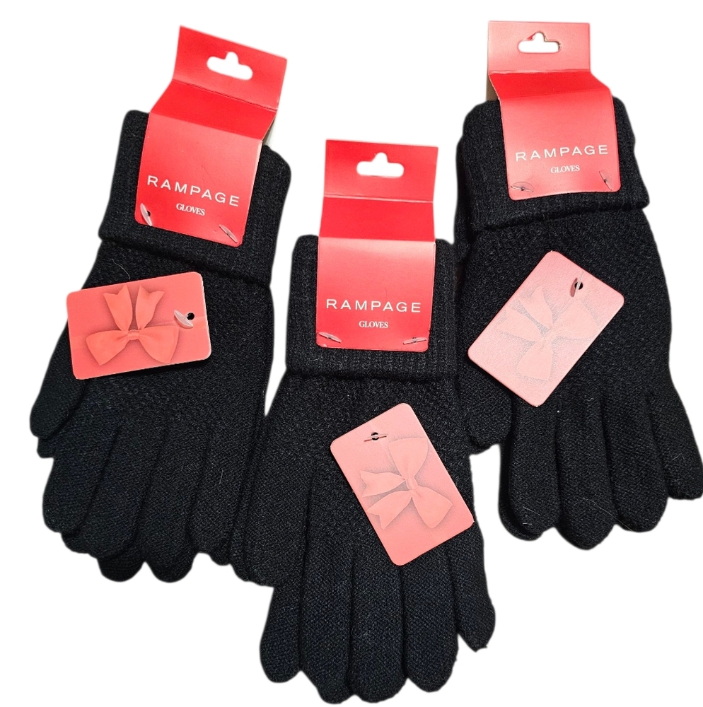 Rampage Women's Black Gloves